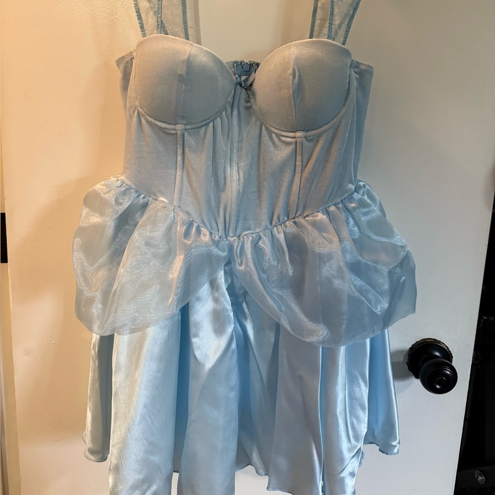 Cinderella costume dress w/headband,crown, jak & gusgus